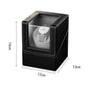 Leather Single Watch Box Electric Motor Watch Shaker Automatic Watch Shaker US Plug(Black)