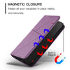For Samsung Galaxy A34 5G Strong Magnetic Frosted Flip Leather Phone Case(Light Purple)