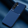 For Samsung Galaxy A26 5G Classic Tilt Strip Grain Magnetic PC Hybrid TPU Phone Case(Blue)