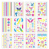 10 PCS Fluorescent Flower Arm Tattoo Sticker Face Sticker Waterproof Feather Tattoo Arm Tattoo Sticker(DKCS028)
