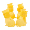 Silicone Dog Boots, Waterproof, Yellow, M (4 PCS)