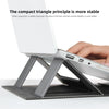 Laptop Leather Folding Stand Tablet Phone Holder(Silver Gray)
