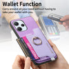 For Redmi K70 / K70 Pro 5G Retro Magsafe Cross Leather Ring Holder Card Bag Phone Case(Purple)