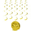 5 PCS 70cm PVC Spiral Ornaments Christmas Kindergarten Classroom Birthday Party Scene Layout Hanging Sequin Ornaments(Gold)