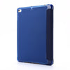 For iPad Mini 4 Airbag Horizontal Flip Leather Case with Three-fold Holder (Dark Blue)