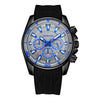 OCHSTIN 6094A Multifunctional Quartz Waterproof Luminous Men Watch(Black+Blue)