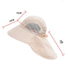 1039 Summer Children Fisherman Hat Large Brim Shawl Sun Hat(Light Grey)