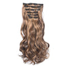 50cm 16 Card Long Curly Hair Wig Seamless Hair Extension Piece(7.4H27#)