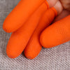 100pcs / Pack Antistatic Antislip Durable Fingertips Latex Protective Gloves, Size: M, 2.6*6.3cm(Orange)