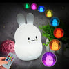 Rabbit Silicone Pat Night Light Children Gift Color Changing Lamp, Specification: Charging Remote Control