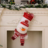 Christmas Decoration Cartoon Three-dimensional Knitted Socks Children Gift Bag(Snowman)