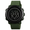 SKMEI 1426 Multifunctional Outdoor Fashion Noctilucent Waterproof Black Machine Rubber Ring Digital Watch (Army Green)