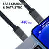ENKAY ENK-CB134 4-in-1 60W USB-A / Type-C to 8 Pin / Type-C Nylon Braided Magnetic Fast Charging Data Cable, Cable Length:0.15m