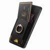 For Samsung Galaxy S23 5G Retro Splitable Magnetic Stand Card Bag Leather Phone Case(Black)