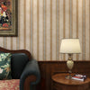 0.53x5m 3D StereoRetro Self-Adhesive Non-Woven Wallpaper Pastoral Flower Bedroom Living Room TV Background Wall Sticker(1014 Retro Stripes)