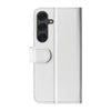 For Samsung Galaxy S25+ 5G R64 Texture Horizontal Flip Leather Phone Case(White)