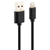 LZ-728 2 in 1 18W QC 3.0 USB Interface Travel Charger + USB to 8 Pin Data Cable Set, EU Plug, Cable Length: 1m(Black)
