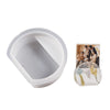 2pcs Business Card Holder Photo Clip Mold DIY Crystal Glue Resin Mold, Style: Semicircle 003