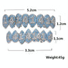 Halloween Accessories Micro-Inlaid Zircon Hip-Hop Braces, Colour: Gold Upper Teeth