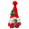 Christmas Doll Knit Hat Sitting Gnome Plush Ornament Decoration Christmas Knit Hat Figurine(Red)