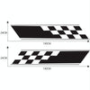 2 PCS/Set D-962 Checkered Flag Pattern Car Modified Decorative Sticker(Black)