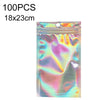 100PCS Laser Self-sealing Packaging Bag Data Line Aluminum Foil Plastic Bag , Size: 18x23cm