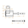2 PCS / Set Motorcycle LED Lights Rearview Mirror Left And Right Switches Waterproof Boat-Shaped Switches