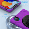 For Xiaomi Redmi Pad SE 8.7 Rotatable Holder Silicone Hybrid PC Tablet Case with Shoulder Strap(Purple)