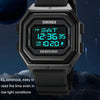 SKMEI 1875 Men Outdoor Electronic Watch Timing Multi-Functional Watch, Style: Silicone Band Black Machine