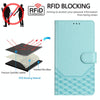 For Asus ROG Phone 8 / 8 Pro Honeycomb Embossing RFID Leather Phone Case(Mint Green)
