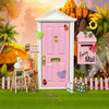 1:12 Doll House Miniature Fairy Tale Door Playing House Toy(Pink)