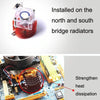 2pcs Ice Crystal F46 3-pin Transparent Fan Main Board Heat Dissipation Hydraulic Bearing For North And South Bridge(White)