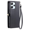 For Redmi 12 5G / 12 4G Wallet Multi-card Slot Leather Phone Case with Lanyard(Black)