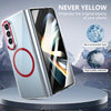 For Samsung Galaxy Z Fold4 lce Folding Series MagSafe Integrated Clear PC Phone Case(Red)