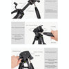 JMARY KP-2203 Portable Aluminum Alloy Telescopic SLR Camera Phone Photography Tripod(Black)