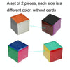 2 PCS / Set Insert Card Dice Learning Toys With Transparent Pocket