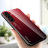 For Samsung Galaxy S25+ 5G Gradient Color Glass Phone Case(Red Black)