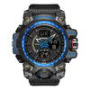 SANDA 3132 Men Multifunctional Waterproof Luminous Sports Watch(Black Blue)
