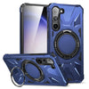 For Samsung Galaxy S25+ 5G MagSafe Magnetic Shockproof Phone Case with Ring Holder(Navy Blue)