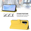 For Samsung Galaxy A56 5G Skin Feel Solid Color Leather Phone Case with Lanyard(Lemon Yellow)