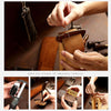 Hallmo Car Cowhide Leather Key Protective Cover Key Case for Old BMW(Brown)