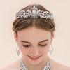 G2888 Crystal Diamond Wedding Party Braided Hair Crown Show Headband, Color: Colorful