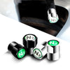 4pcs /Set N2 Metal Tire Valve Caps Automobile Universal Modified Valve Covers, Size: White Background(Silver)