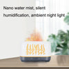 YX-1690 Wood Grain Aroma Diffuser Hollow Flame Humidifier(Shallow Wooden Grain)