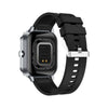 D8 Pro 2.01 inch 2 in 1 Bluetooth Earphone Silicone Strap Smart Watch, Support NFC with Cover(Space Grey)