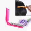 Portable Travel Folding Comb Anti-static Massage Comb(Rose Red)