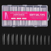 240 PCS/Box Thin Soft Transparent Nail Pieces, Shape: Super Long Denim Nails