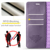 For Samsung Galaxy A55 5G Forwenw F6 Series RFID Leather Phone Case(Purple)