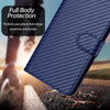 For Samsung Galaxy A36 5G YX0070 Carbon Fiber Buckle Leather Phone Case with Lanyard(Royal Blue)