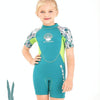 DIVE & SAIL M150656K Children Diving Suit 2.5mm One-piece Warm Swimsuit Short-sleeved Cold-proof Snorkeling Surfing Anti-jellyfish Suit, Size: XXL(Green)